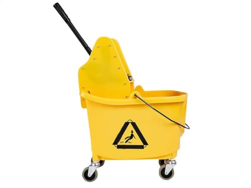 Amazon Basics 35-Quart Rectangular Mop Bucket with Down Press Wringer