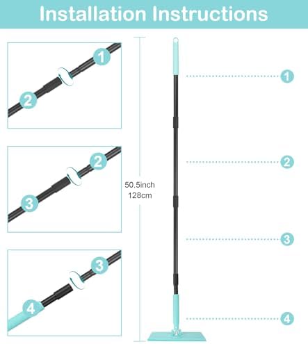 KeFanta 2-in-1 Sweeper Mop Kit with Swiffer Compatibility