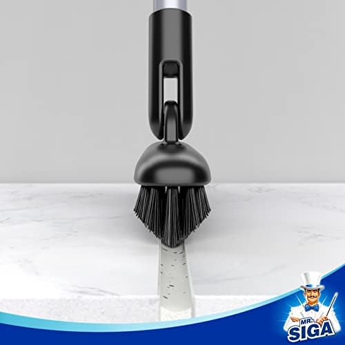 MRSIGA Heavy Duty Grout Scrub Brush with Long Handle
