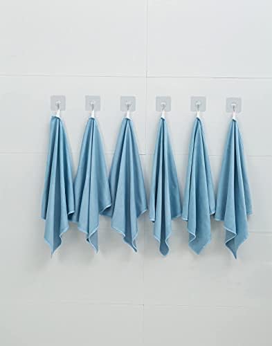 6 Pack Microfiber Glass Cleaning Cloths 16x16 Lint Free
