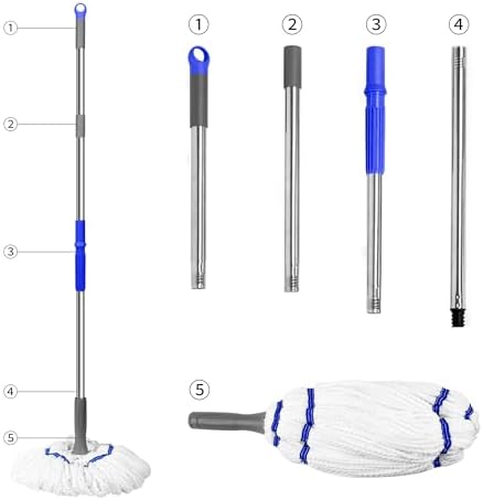 Self Wringing Floor Cleaner with 525 Inch Handle
