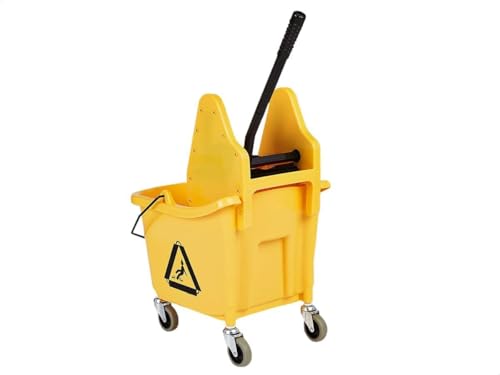Amazon Basics 35-Quart Rectangular Mop Bucket with Down Press Wringer