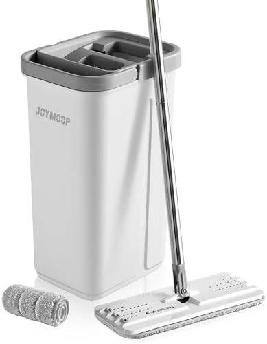 JOYMOOP Self-Squeezing Flat Mop and Bucket System