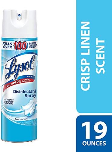 Lysol Disinfectant Spray 76oz 4X19oz Crisp Linen