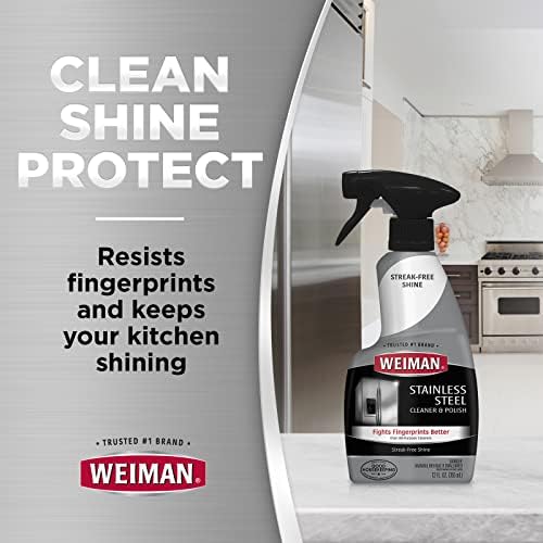 Weiman Stainless Steel Cleaner and Polish with Microfiber Cloth