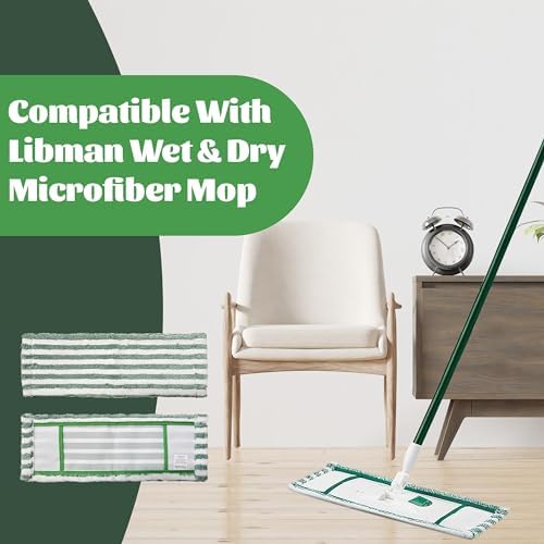 4 Pack Microfiber Mop Pads Refills for Libman Mops