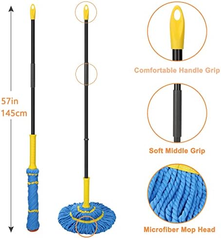 KeFanta Self-Wringing Twist Mop for Floor Cleaning