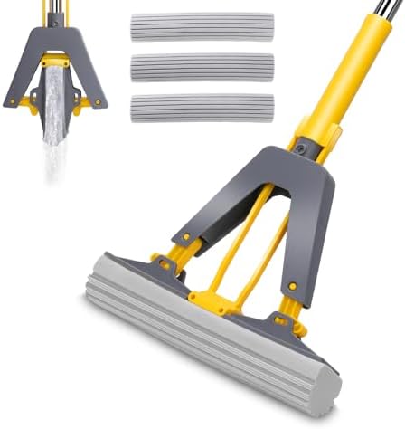 Nolopau Sponge Mop with Self-Squeeze Handle 1