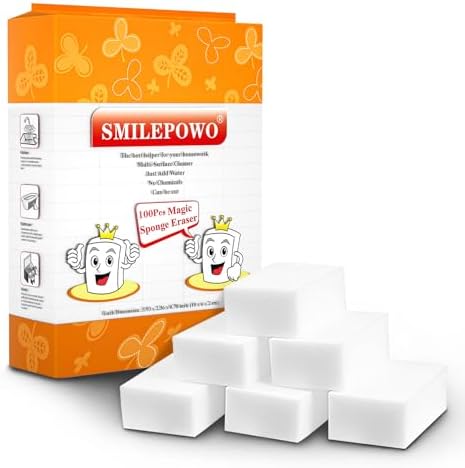 Magic Sponge Eraser 100 Pack - Melamine Cleaning Pads