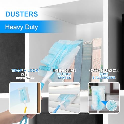 KeFanta Duster Refills - 30 Count with Handle for Swiffer
