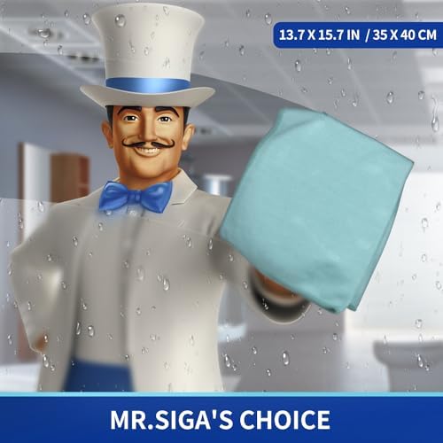 MRSIGA Ultra Fine Microfiber Cloths Pack of 12