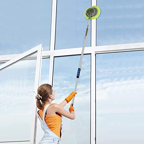 SLIIMU Wall Cleaner with 66 Long Handle and 15 Elbow Extension 1