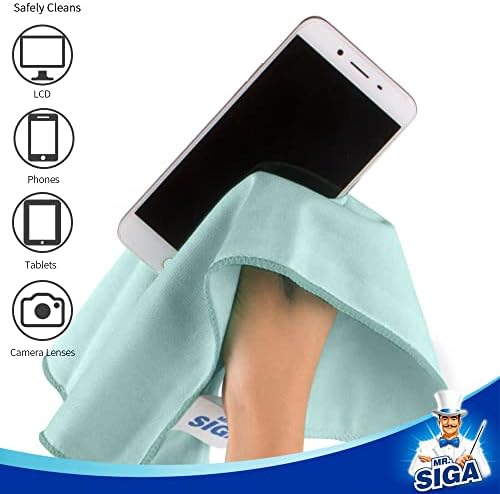MRSIGA Ultra Fine Microfiber Cloths Pack of 12
