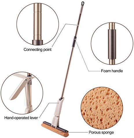 Eyliden Sponge Mop with 2 Reusable Refills