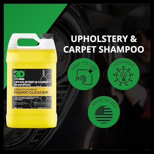 3D Upholstery Carpet Shampoo - 1 Gallon High Foam Stain Remover