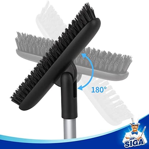 MRSIGA Heavy Duty Grout Scrub Brush with Long Handle