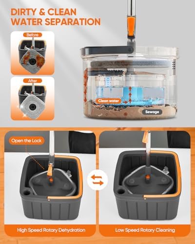 Saker Mop and Bucket with Wringer Set 1