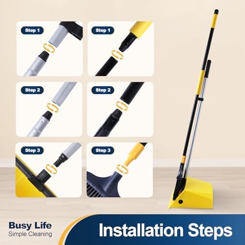 Yocada Commercial Broom and Dustpan Set