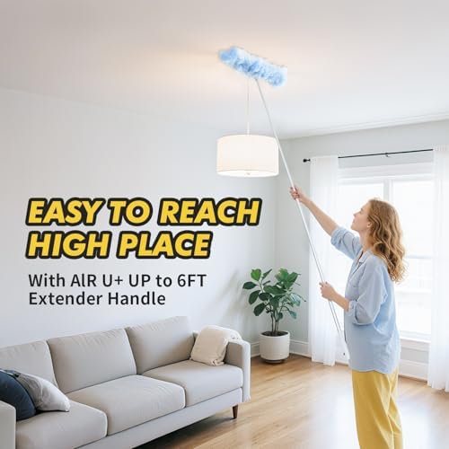 JOJOCLEAN 6ft Extendable Duster Handle with 10 Refills