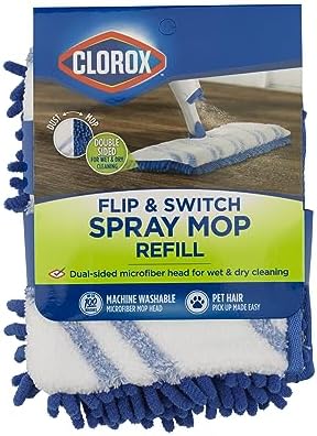 Clorox Ready Flip Spray Mop Refill Pads - BlueWhite Set of 2