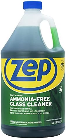 Zep Ammonia Free Glass Cleaner 1 Gallon Case of 2 - Commercial Strength