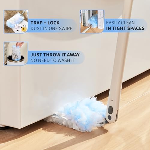 Kucbraly 30-Count Duster Refills 3ft Handle for Swiffer