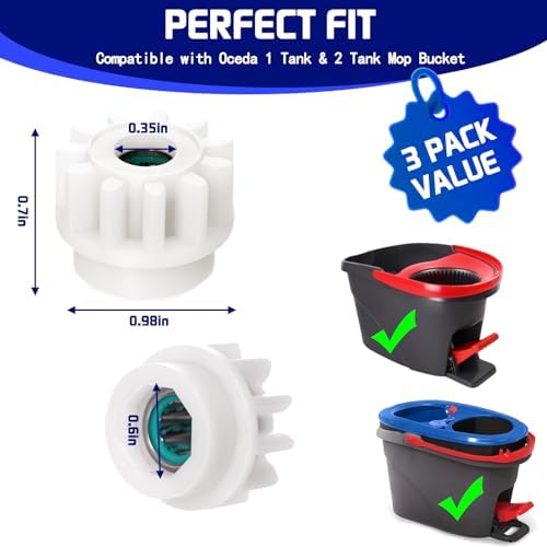 3 Pack Replacement Pedal Bearings for O Cedar Mop Bucket