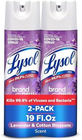 Lysol Disinfectant Spray with Lavender Scent 19 Oz Pack of 2