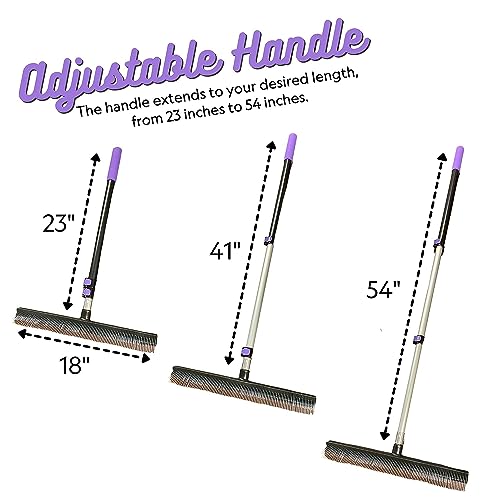 Room Groom PET Carpet Rake and Groomer with Adjustable Handle Pack of 2