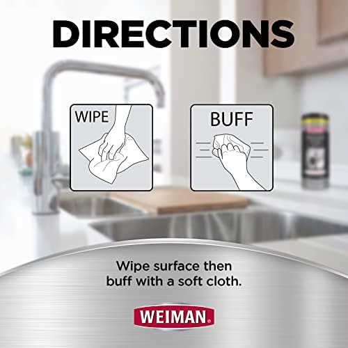 Weiman Stainless Steel Cleaner Kit - 3 Piece Set for Spotless Surfaces
