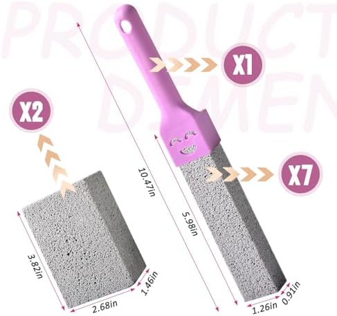 Sankoly 9 Pack Pumice Stones with Handle Cleaning Set