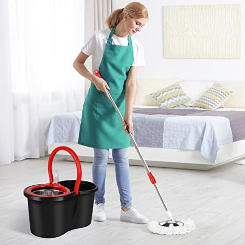 CooFel Spin Mop Bucket Set with Wringer and 3 Mop Heads