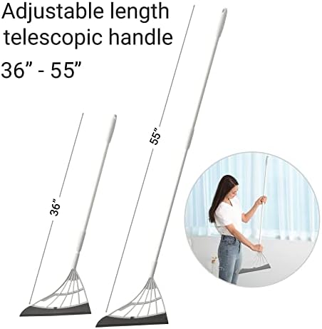 Broombi All-Surface Silicone Broom with Telescopic Handle