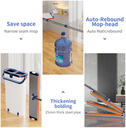 YIWUJB Narrow Mop Bucket with Wringer Set 1