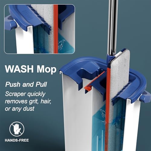 WBKATN Mop and Bucket Set with Wringer for Efficient Cleaning