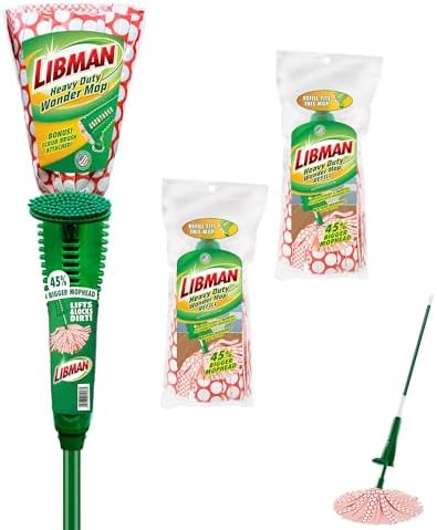Libman Heavy Duty Wonder Mop with 2 Refill Heads 1