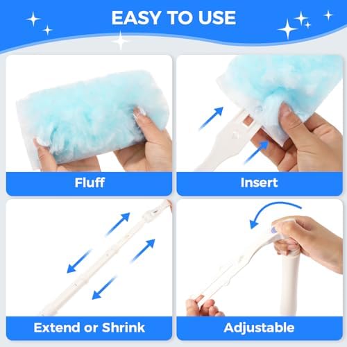 Disposable Duster Refills 8-Pack with Extendable Handle