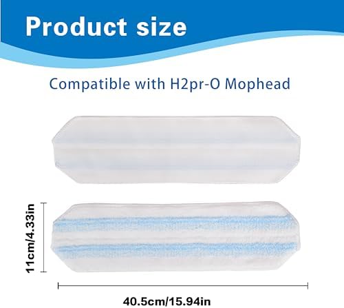 10 Pack GVMM Replacement Mop Pads for O Cedar H2Pro