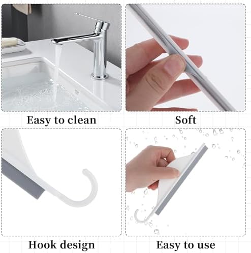 Shower Glass Cleaner Squeegee with Hanging Hook