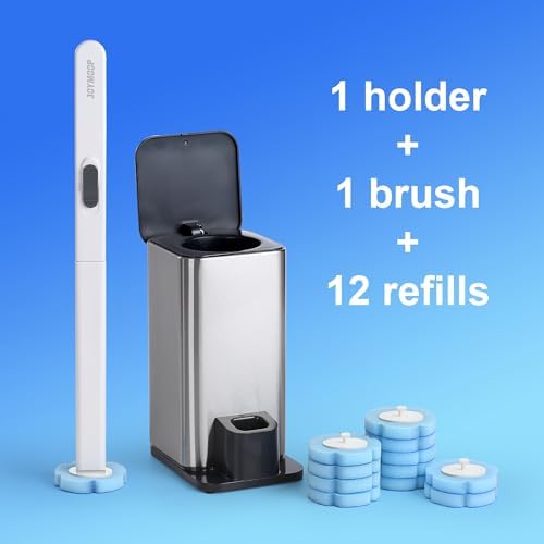 JOYMOOP Mop Bucket Set with Microfiber Pad and Toilet Brushes