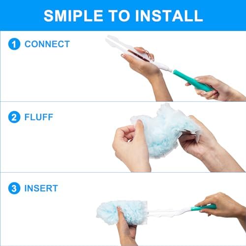 KeFanta Heavy Duty Duster Refills 30 Count with Handle
