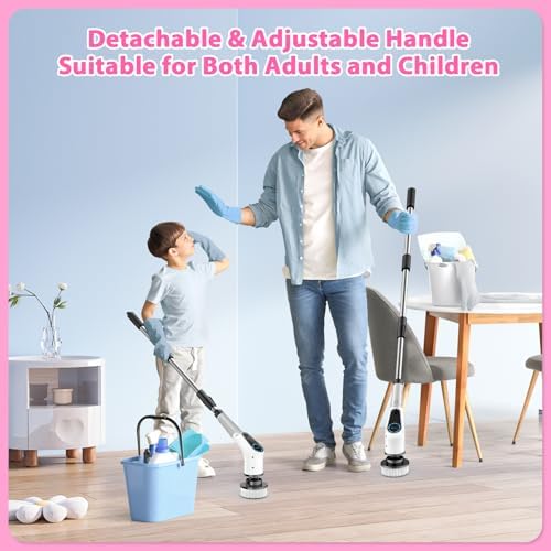Dovety Electric Spin Scrubber with 8 Brush Heads and 2 Speed Settings