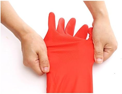 Treenewbid Kitchen Rubber Gloves with Warm Lining 2 Pairs