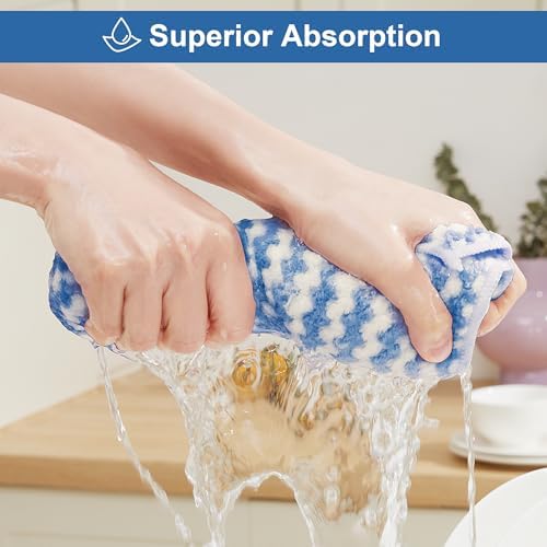 JOYMOOP 18-Pack Microfiber Cleaning Cloths - Streak Free and Reusable