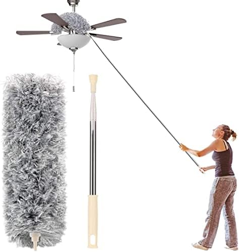 Azun Microfiber Duster with 30-100 Extendable Pole and Bendable Head