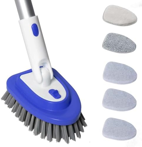 Bryquelin 3 in 1 Tub Brush with 58 Long Handle