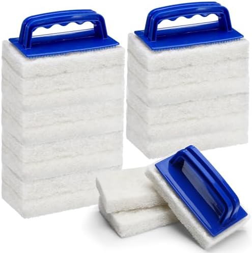 Maxdot 18 Pcs Bath Scrubber Set with Handles and Pads