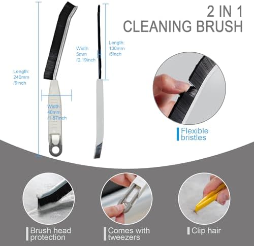 Hard Bristle Crevice Cleaning Brush 2 Pack