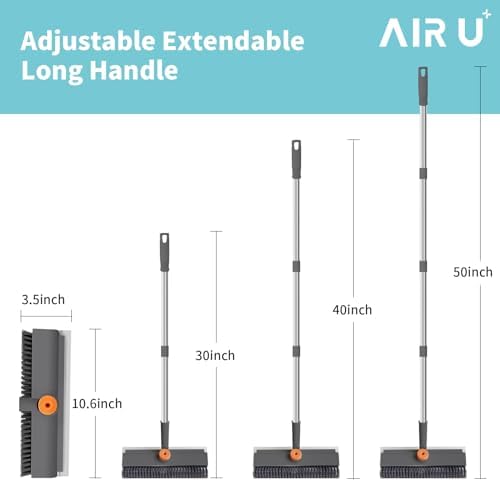 AIR U Floor Scrub Brush with Long Handle