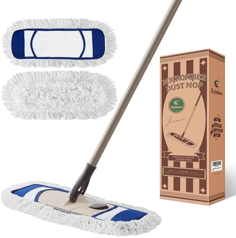 Eyliden Dust Mop with Reusable Pads - Wet Dry for Hardwood Tile Laminate